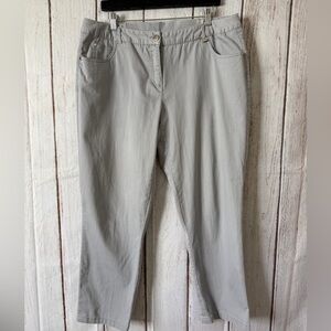 Allison Daley Petite Size 16P Light Grey Straight Leg Denim Pants